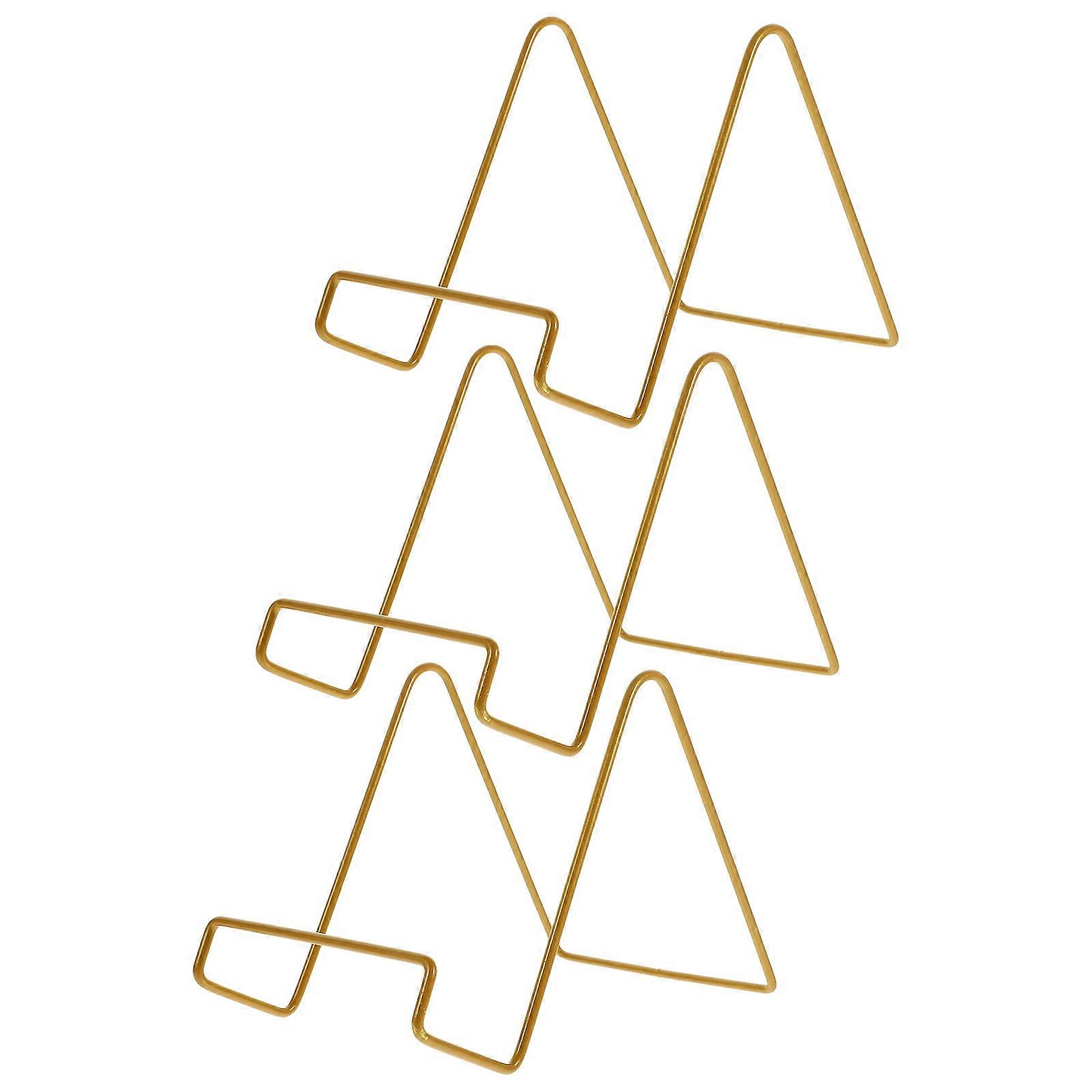 Golden Metal Easel Stand for Display 9Pcs Iron Picture Display Holders