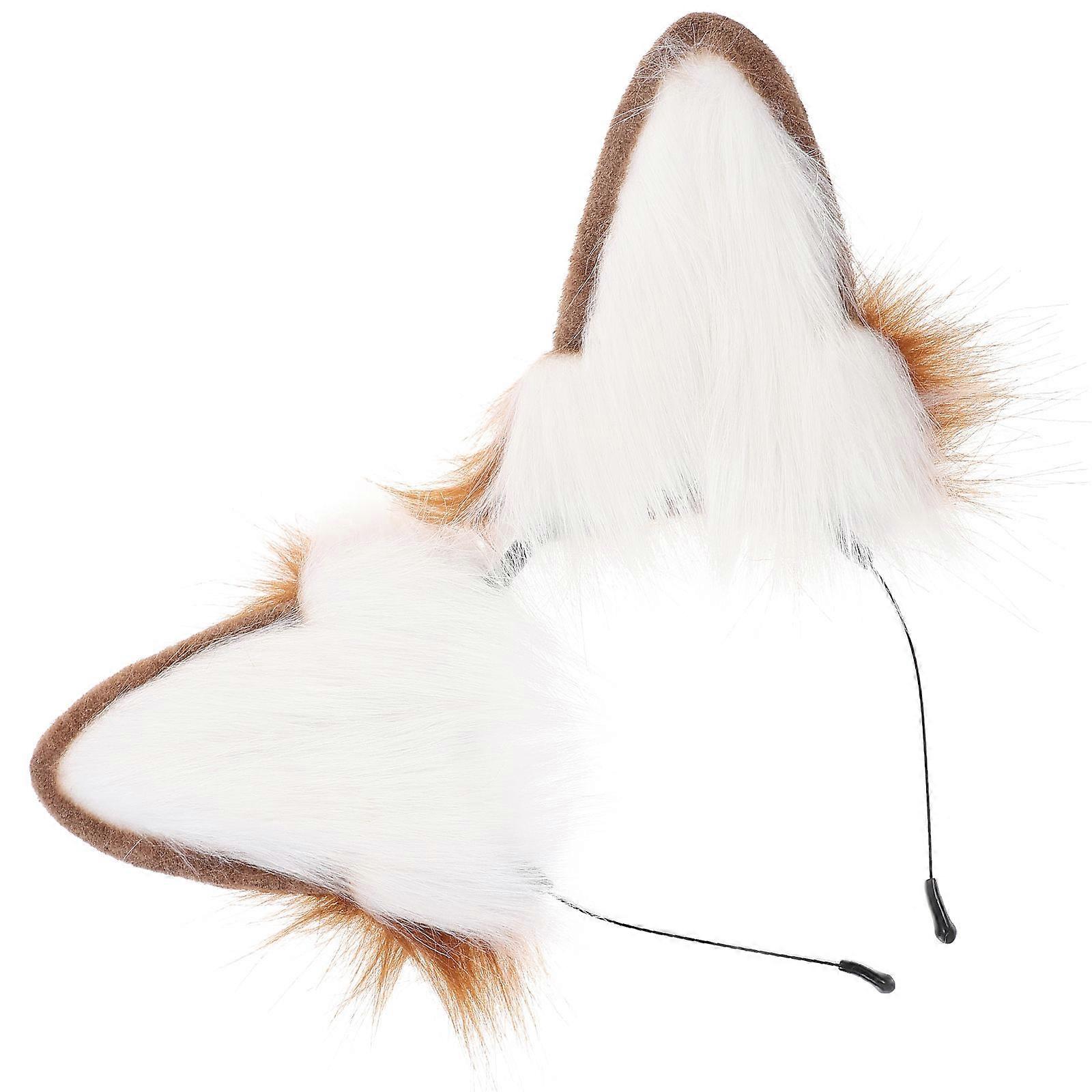 Plush Animal Ears Headband for Decoration Soft Dog Fold Ears 3Pcs