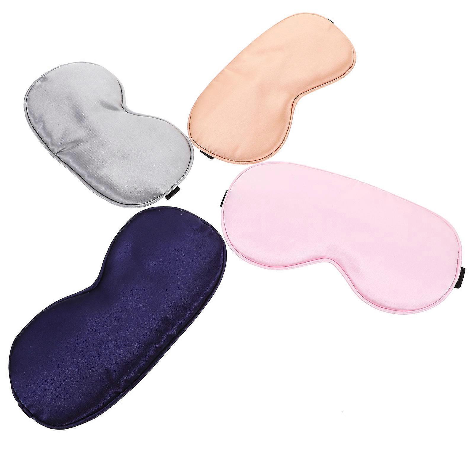 Sleep Aid Eye Mask Set Of 4 Elastic Band Sleep Covers Assorted Color For Travelers