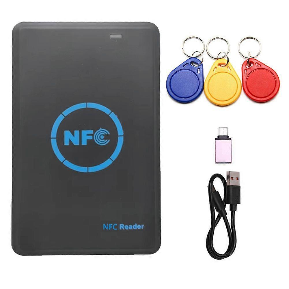 5-Band NFC Smart Chip Reader/Writer+3XCUID Keychain 125K 13.56M Copier HID Duplicator Tag Clone ID IC Keychain Key Copy