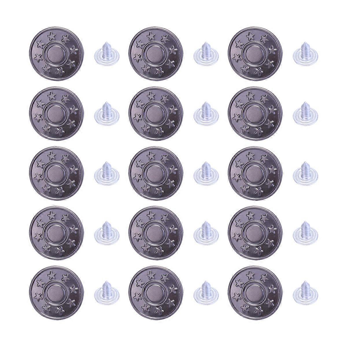 Metal Base Buttons Jean Buttons for Repair 100Sets Easy Use