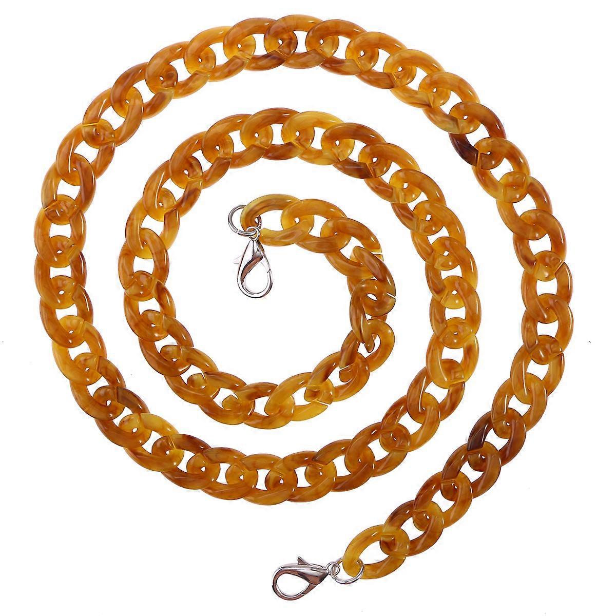Replacement Bag Chain Resin Strap for Women 2Pcs Light Brown Accessory