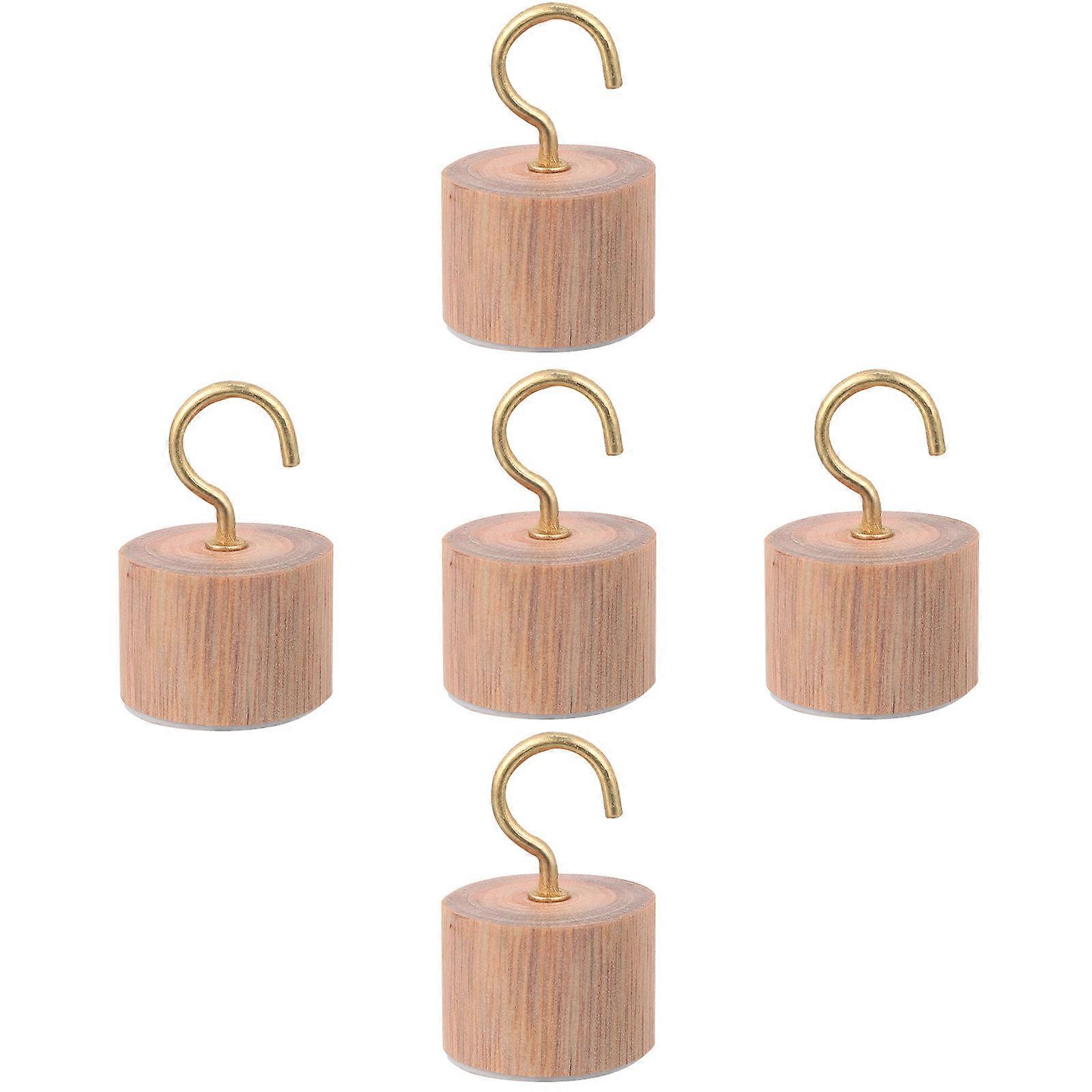Cabinets Ceiling Hook for Efficient Storage 10Pcs Wood Wardrobe Hooks