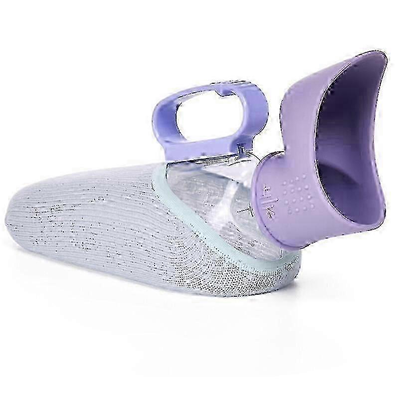 مبولة نسائية، حاوية بول مانعة للتسرب سعة 700 مل، زجاجة مبولة محمولة (قطعة واحدة)