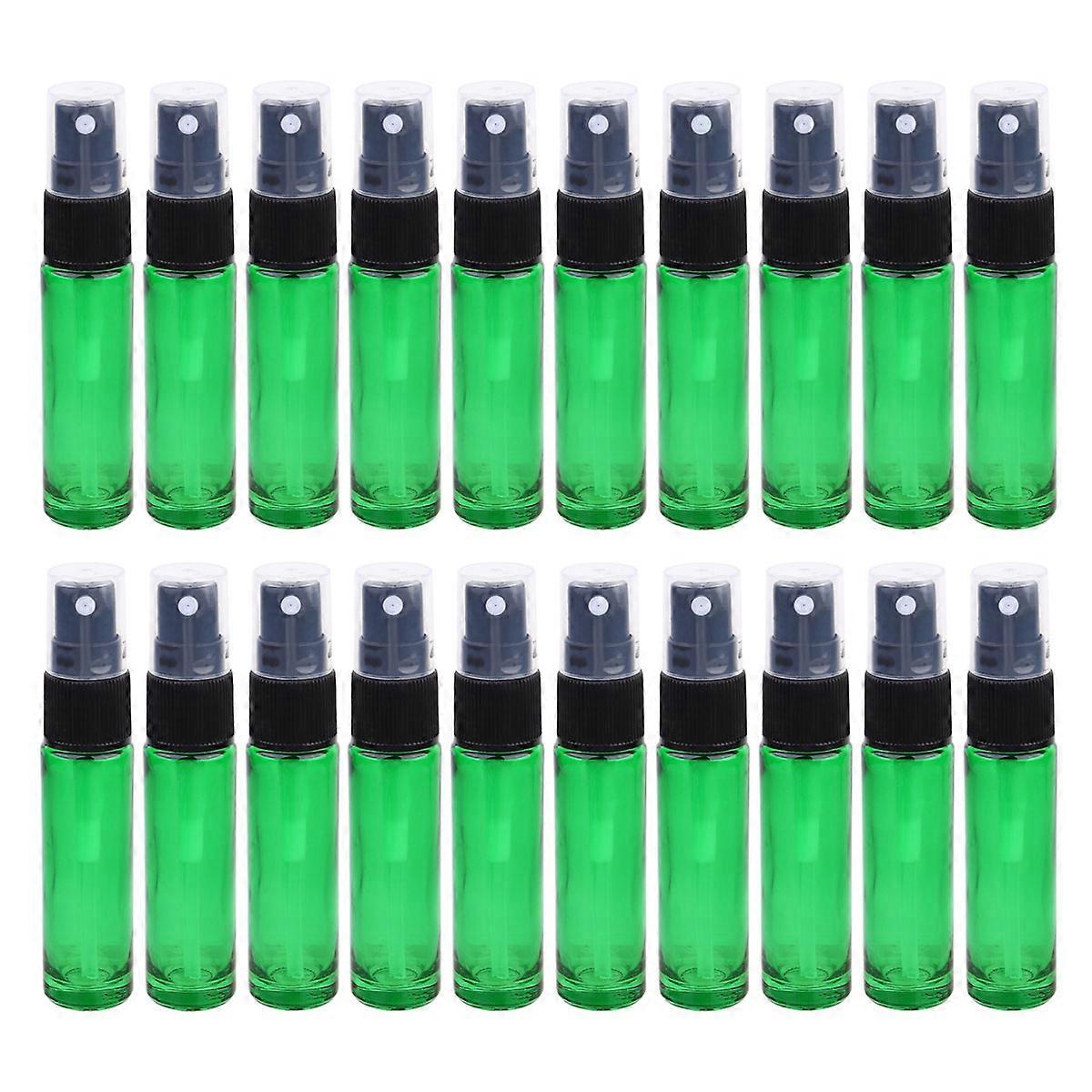 Portable Spray Bottle for Storage 40Pcs 10ml Green Glass Perfume Atomizer