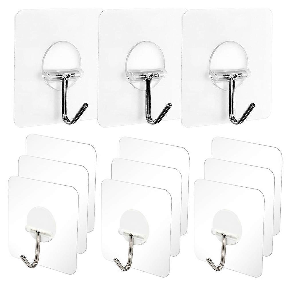 Adhesive Clothes Hooks Wall Hook for Home Use 100Pcs Transparent Multipurpose Hooks