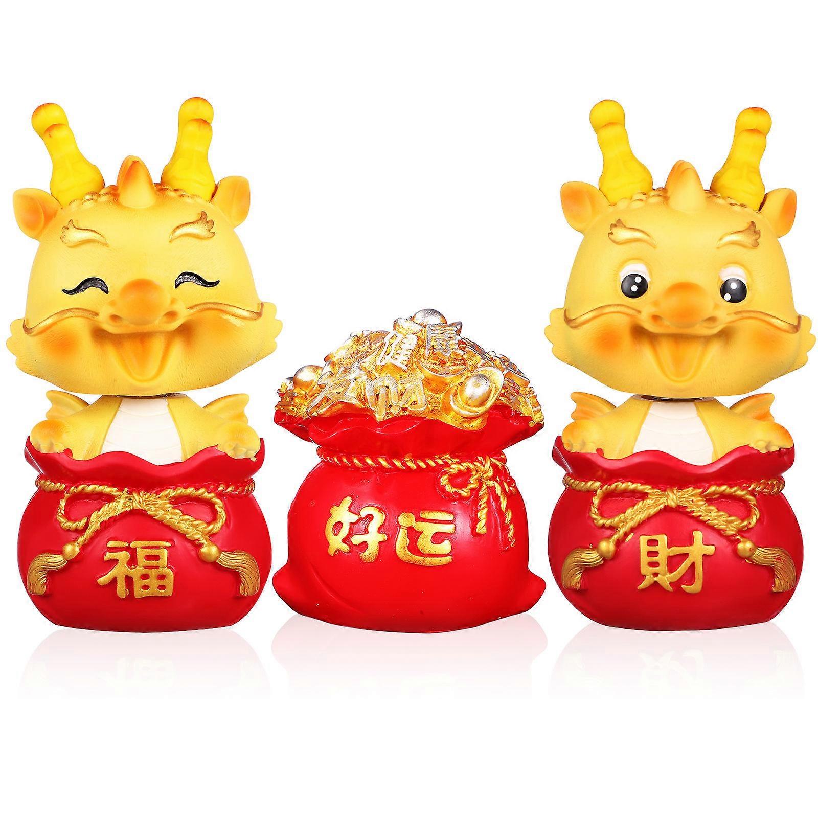 Figurky draků Ozdoby na palubní desku auta pro 1 sadu pryskyřičných draků Dekorace