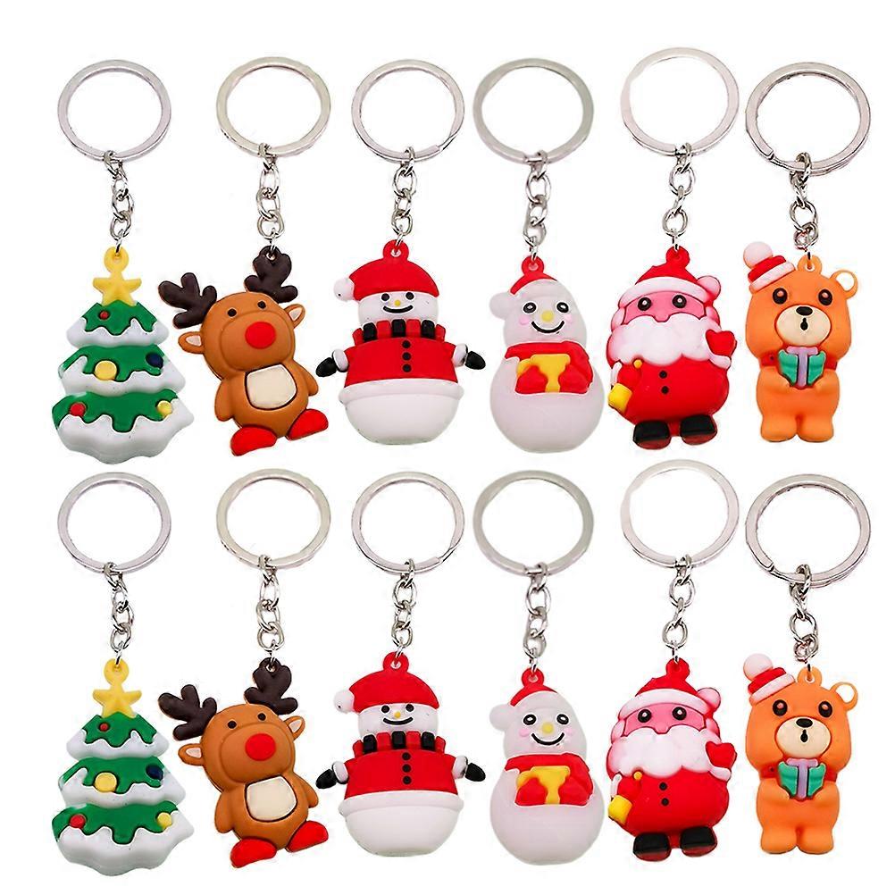 Christmas Gift Key Rings Cartoon Style for Hanging Keys 36Pcs Assorted Color
