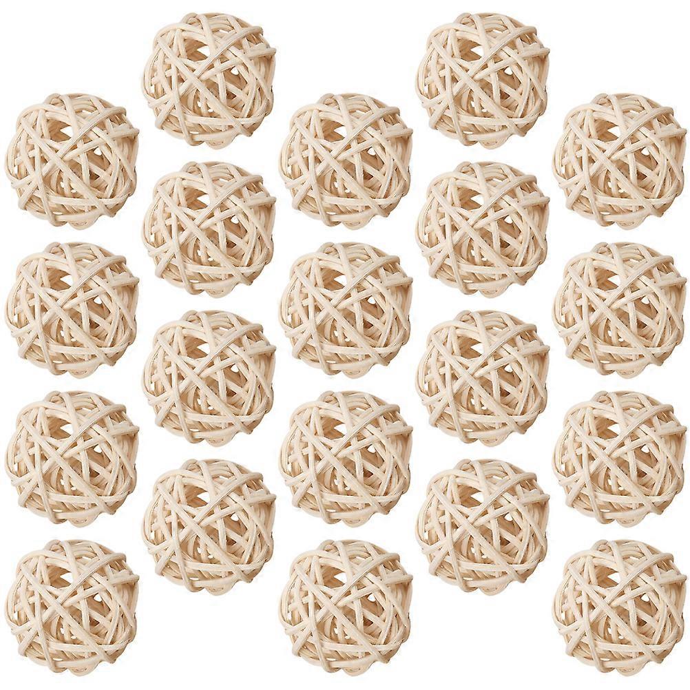 Wicker Rattan Balls for Aromatherapy with 80Pcs Natural Craft and Vase Fillers