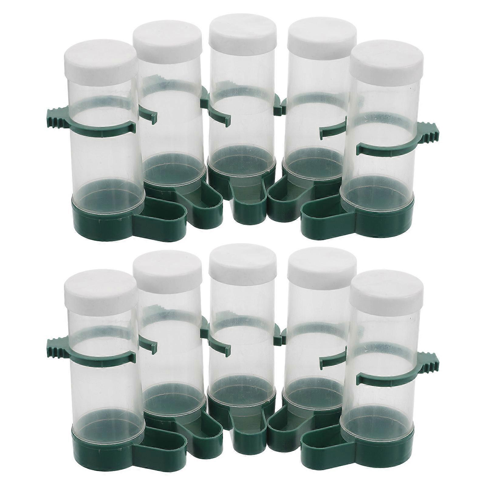 Bird Food Dispenser Automatic Bird Feeder for Cage 40Pcs