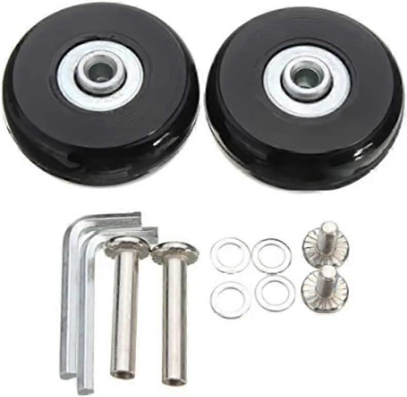 Suitcase Caster, Luggage Suitcase Repair Caster Heavy Duty 50mm Mute Rubber Universal Swivel Wheel Replacement Transport Replace Caster for Suitcase/