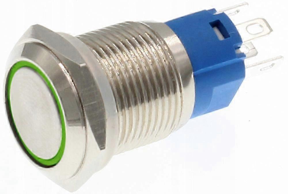 25-26 Button Switch Vandal Resistant Switch 16mm, 24v, Led Green St
