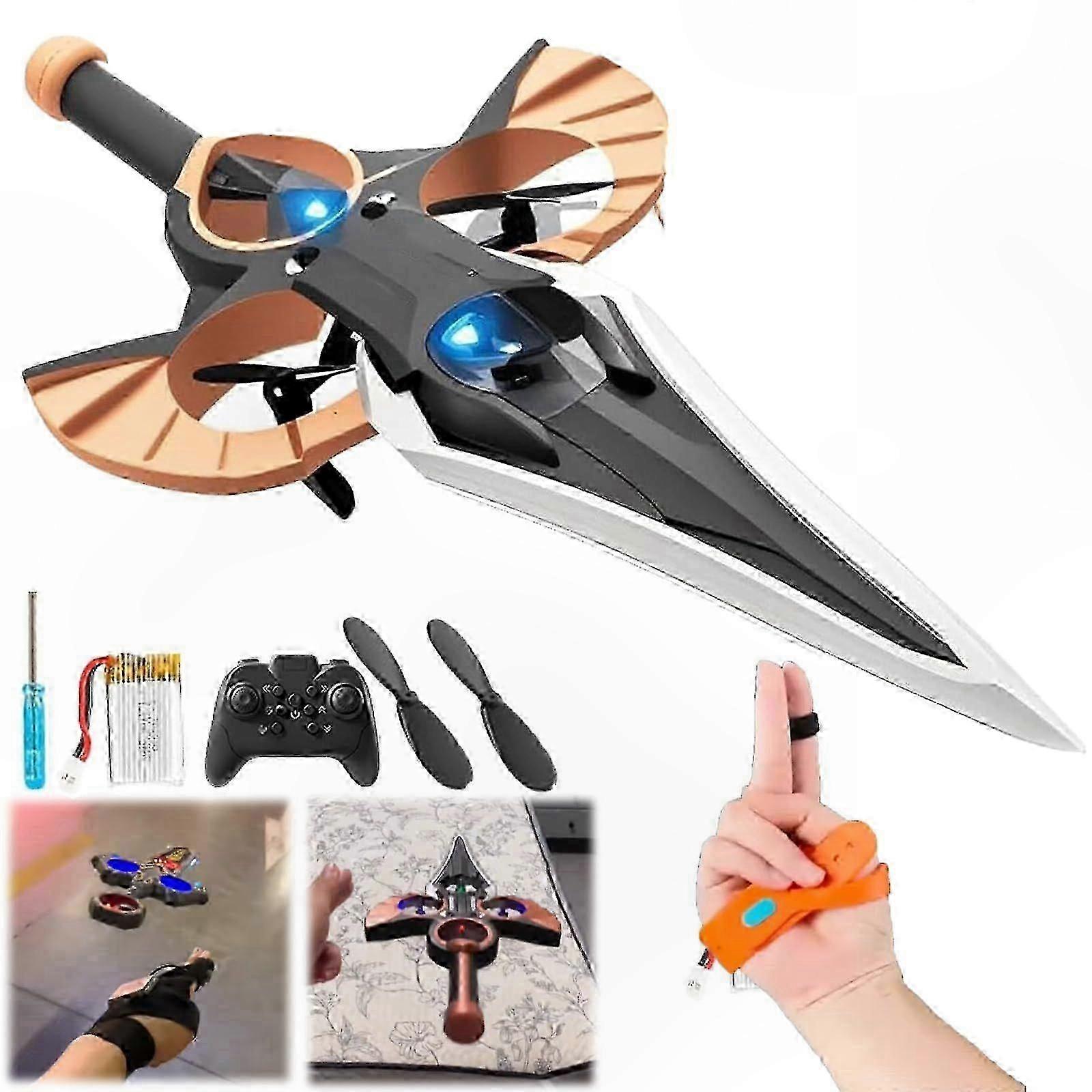 Remote Control Flying Sword Stunt Glider with Gesture Sensing, RC Plane for Kids, Boys Gift Idea