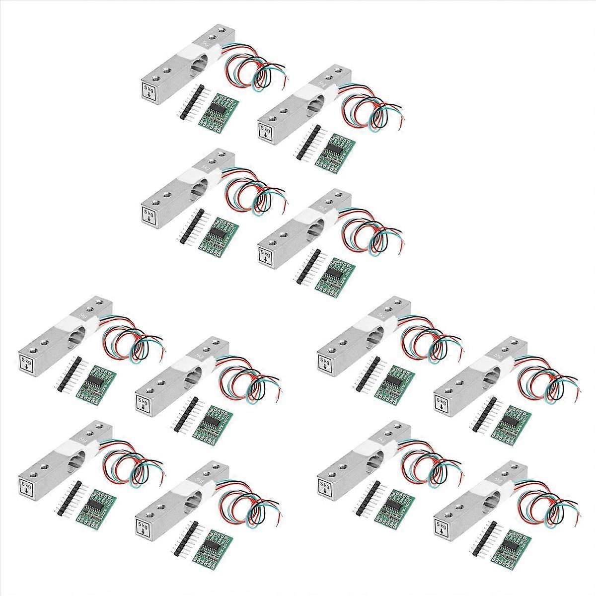 Digital Load Cell Weight Sensor,12Set 5KG Load Cell HX711 AD Weighit Amplifier Module Pressure Senso