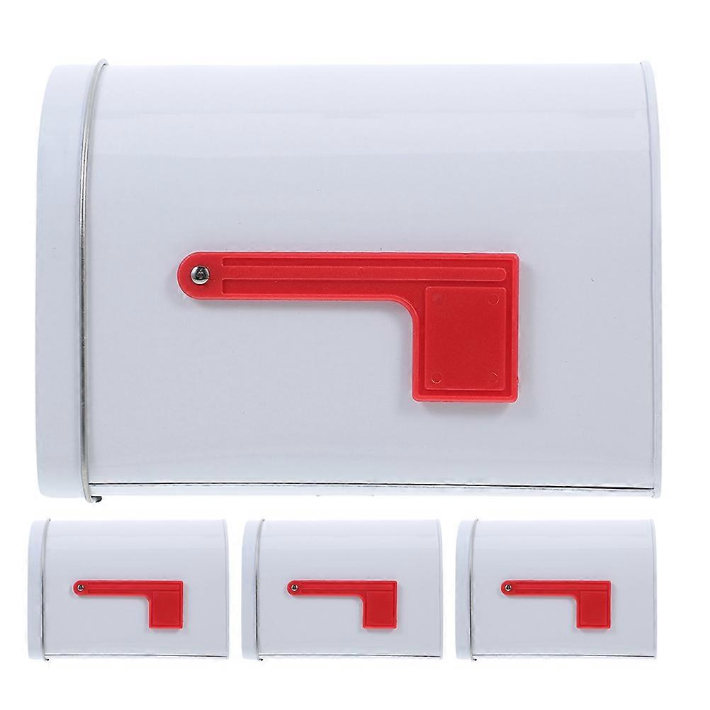 Tinplate Mailbox Storage Box for Home 4Pcs Small Decorative Mailbox Container