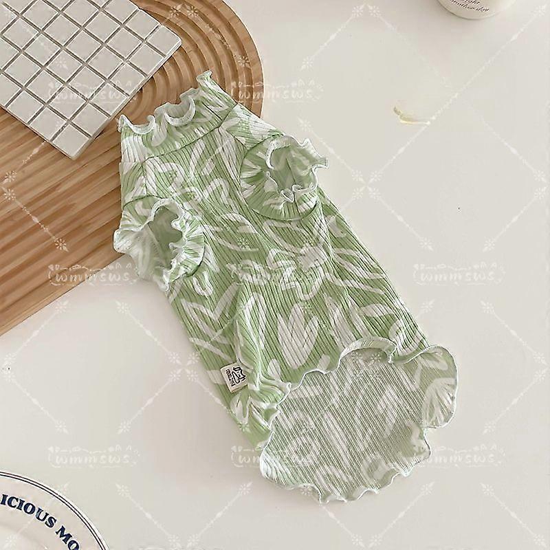 Summer Hairless Cat German Pet High Elasticity Breathable Lightweight Pure Cotton Pit Stripe Fungus Edge Short Sleeved Vest