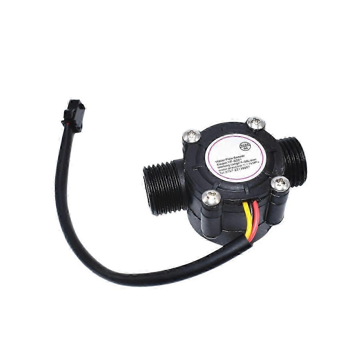 Water Flow Sensor Flowmeter 1-30L/min Hall Effect Sensor for Water Control Low Flow Applications