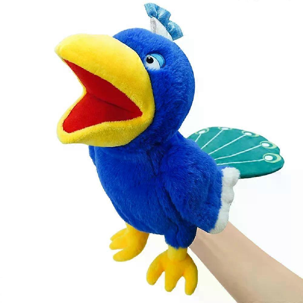 unique Hot 35cm Style Toucan Hand Puppet Plush Toys Kindergarten Performance Hand Control Toucan Parrot Bald Eagle Peacock Owl Flamingo-xj