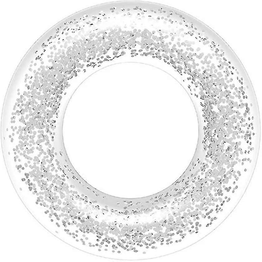 Inflatable Pool Float , Clear Float Tubes, Glitter Swimming Ring, Pool Toys Compatible