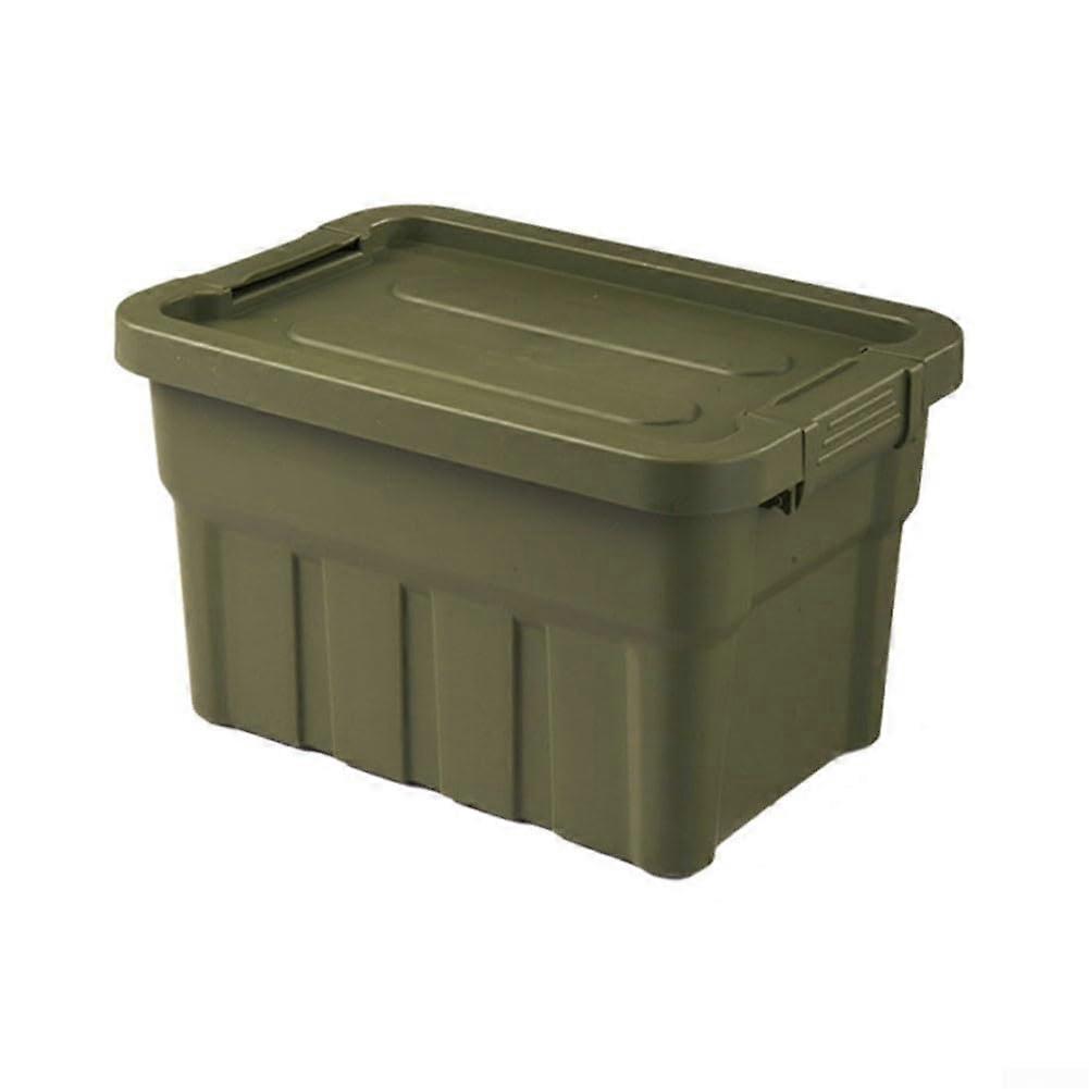 Stackable Storage Boxes With Secure Lids Large Capacity Olive Green 29.5x20.6x18 cm For Car And Household Storage
