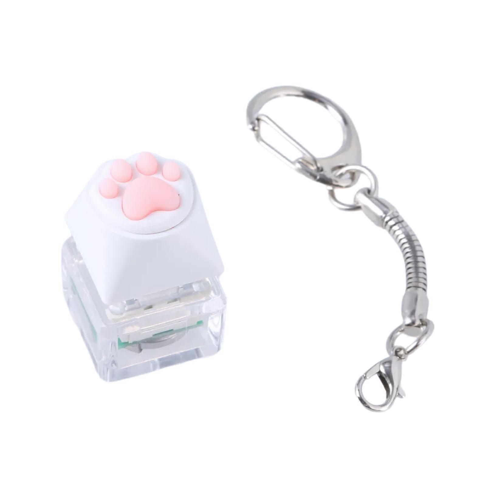 Cartoon Silicone Cats Paws Portable Switches Tester Kit Keyboard Switches Keychain Toy for Chipboard Multicolor
