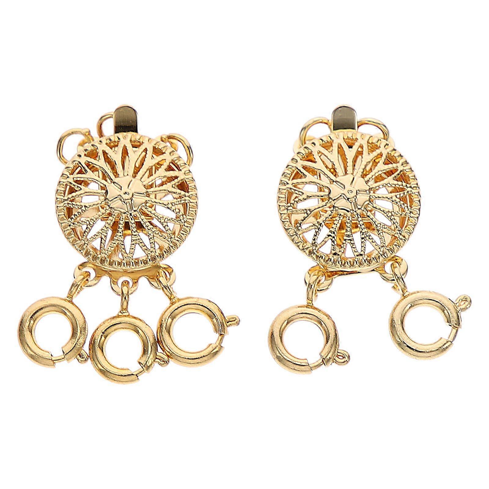 2pcs Collier Superposition Boucles Collier Layering Clasps Collier Fermoir Séparateur