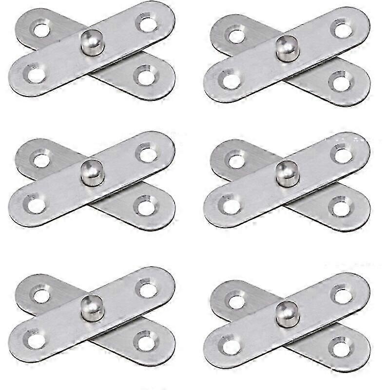 6 Pieces Pivot Hinge, 360 Degree Pivot Door, Stainless Steel Pivot Hinge, Fitting for Home Door or Window, Cabinet, Etc,-