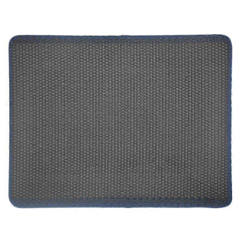 Cat Litter Box Mat Double Layer Honeycomb Design Trapping Pad Easy Clean Washable Foldable Scatter Control
