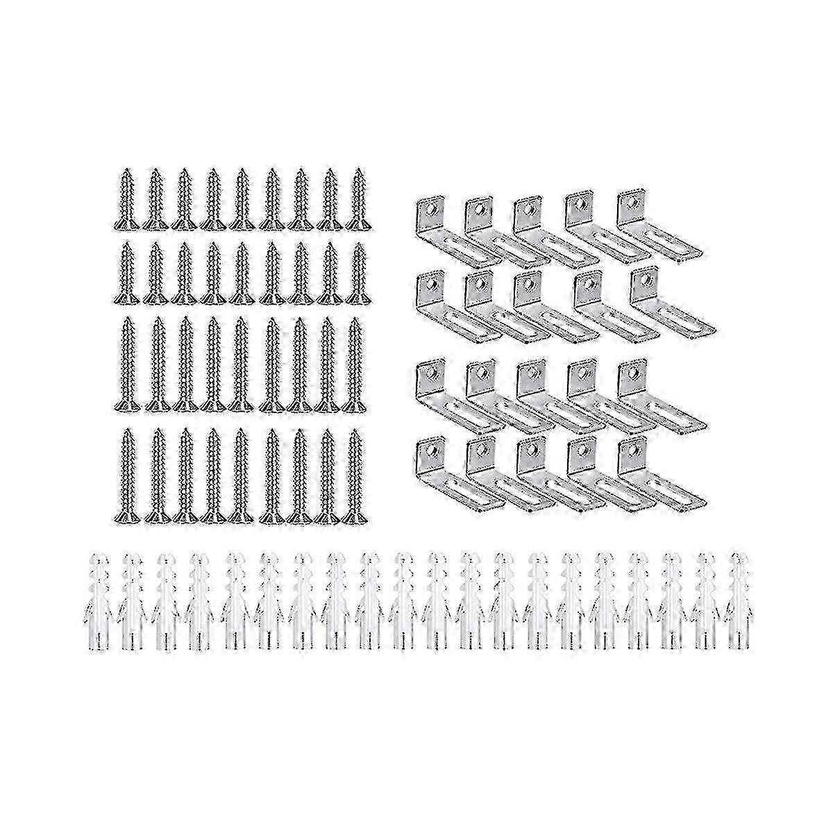 20 Set Whiteboard Installation Hardware Kit Wall Mounting Brackets for School Office Use