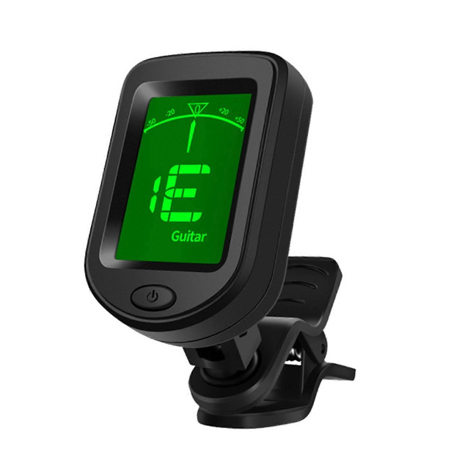 Digital Guitar Tuner, Clip On Ukulele Tuner, A0 C8 Tuning Range, LCD Display, Battery operated Tuner, for Guitar Bass