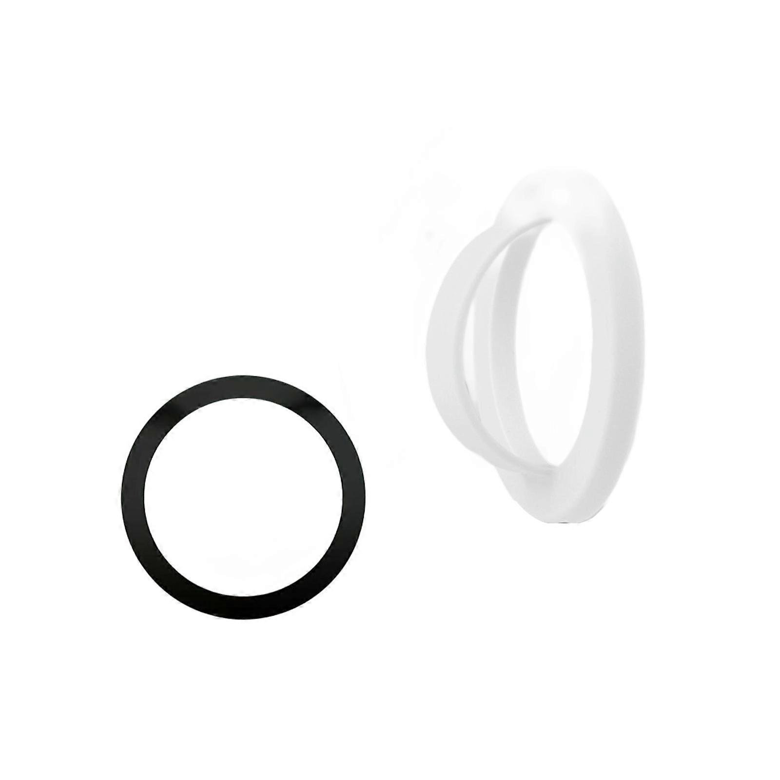 Silicone Magnetic Phone Rings Holder 360 Rotation Finger Grip Stand Not Slip Attachment for Car Mount Desk Viewing Use  White