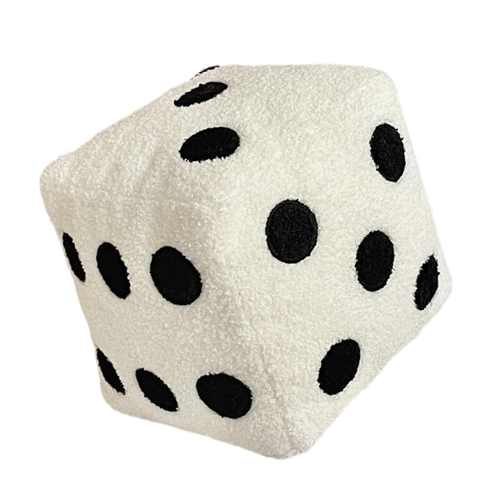 Dices Pattern Accent Pillow Sturdy Soft Support for Reading Kids Play Area  White