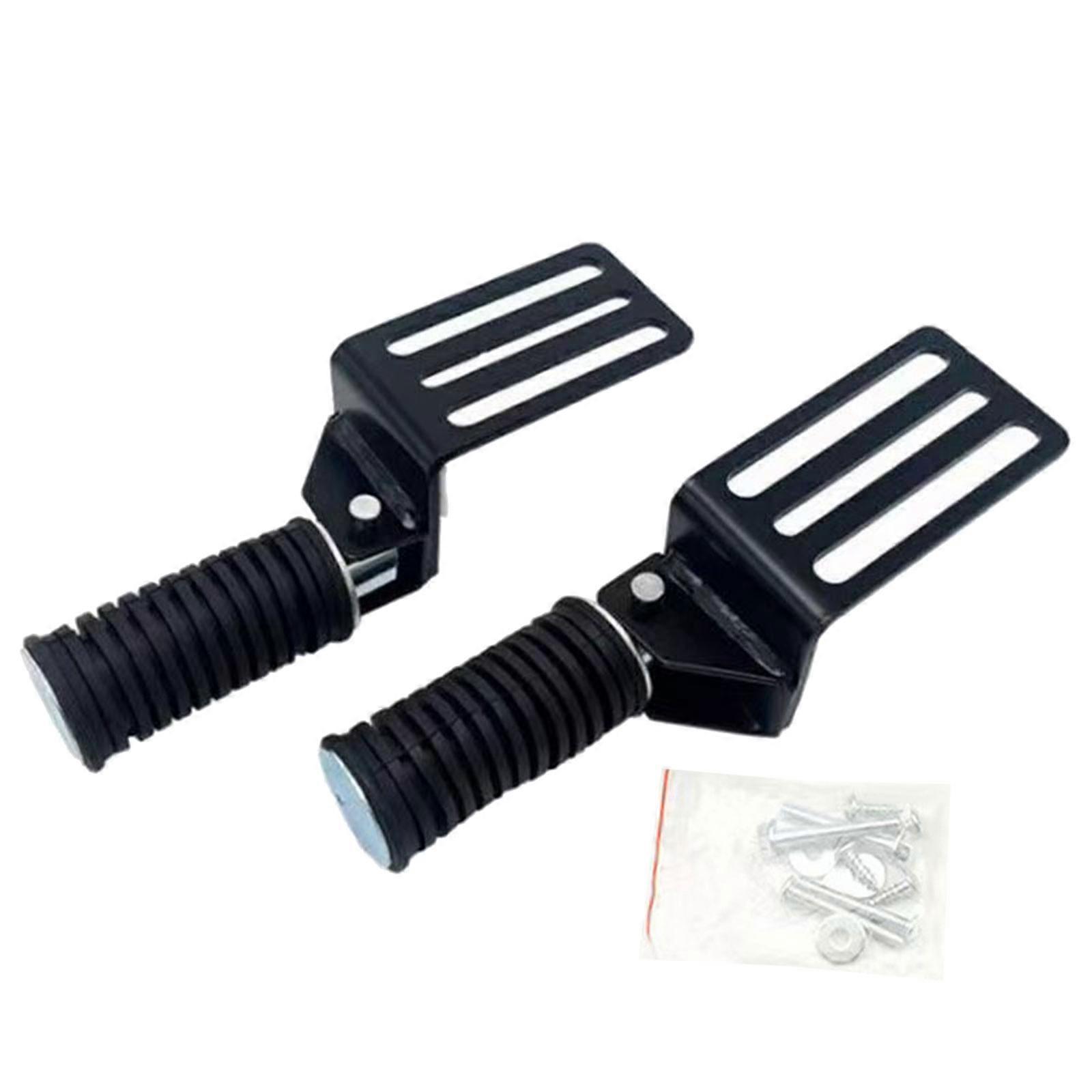 Motorcycle Footrest Step Plate With Anti Slip Pattern Foldable Structure Space Saving Design For Front Pedal Replacement Multicolor