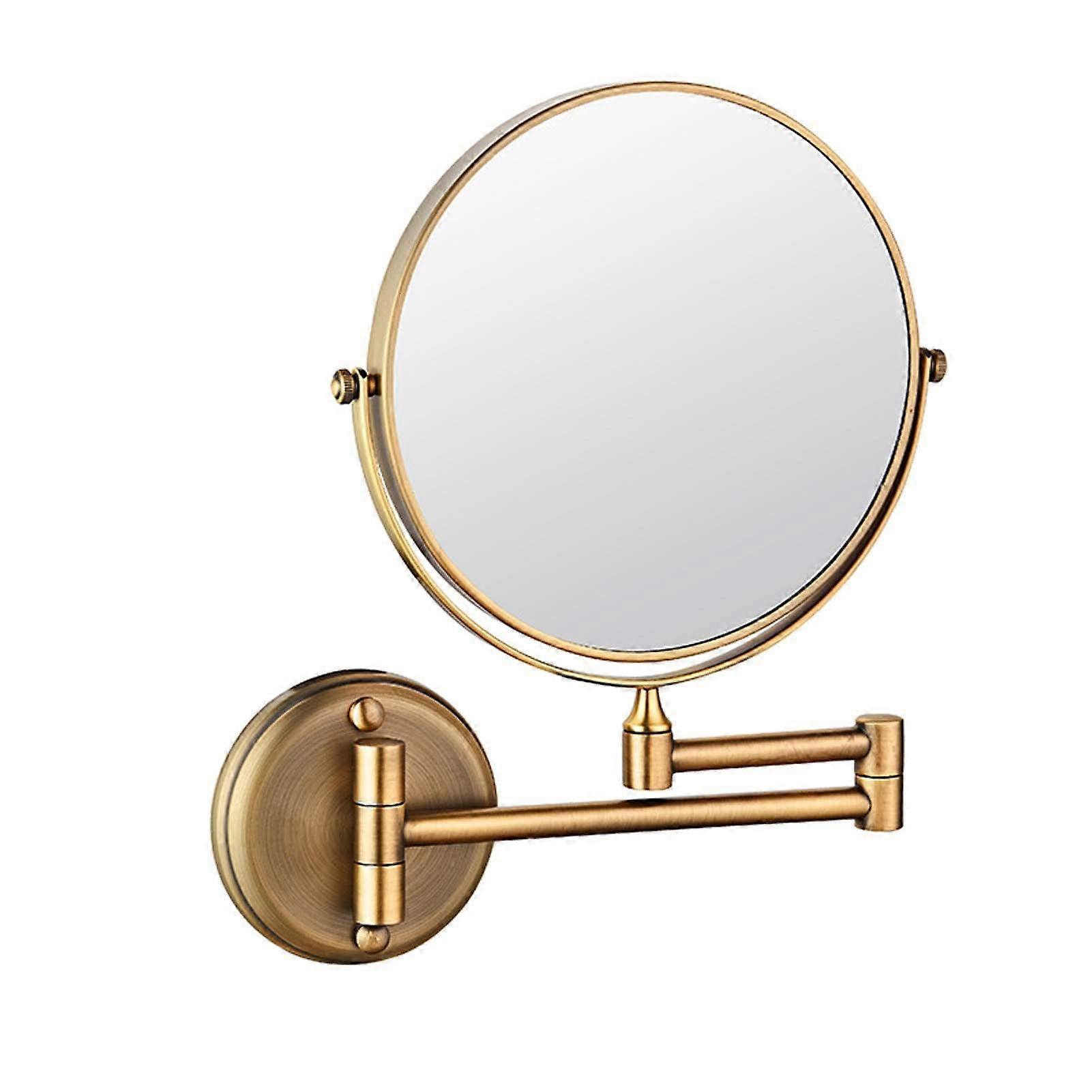Wall Mounted Makeup Mirror 10X Magnifying, 360° Swivel Extendable Chrome Vanity Shaving Mirror