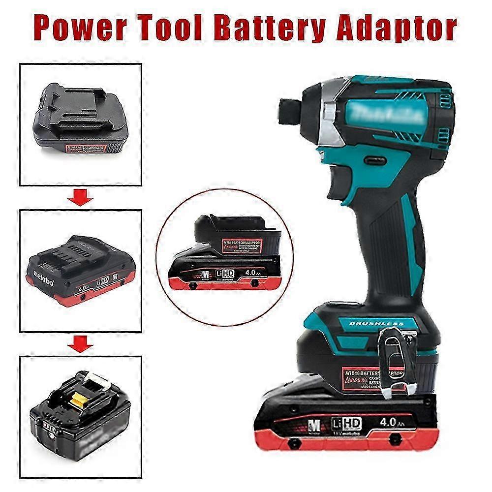 25-26 Battery Adapter for Metabo 18V Li-ion Convert To for Makita 18V Power Tools