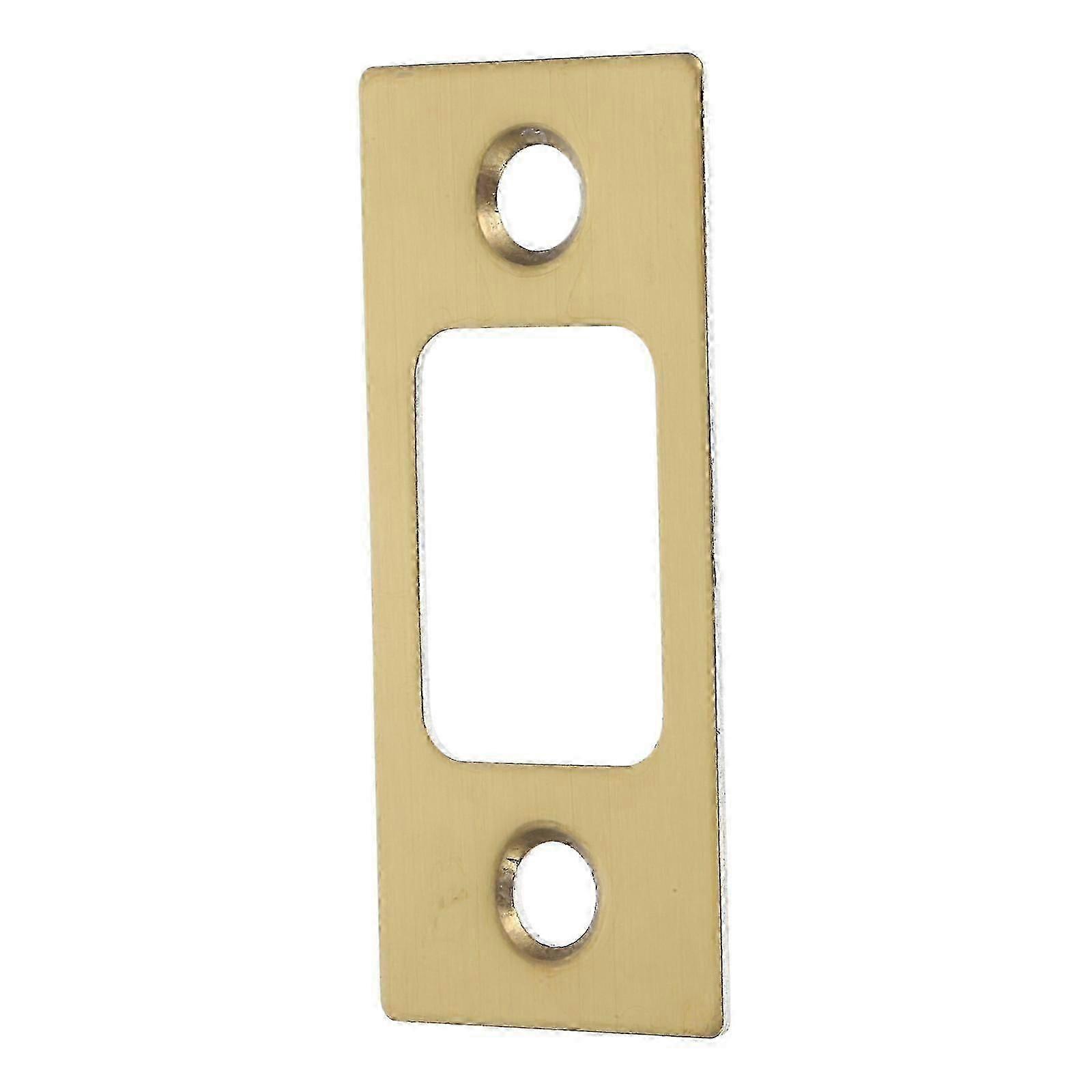 Strike Plate Door Lock Reinforcement Golden Color 5.70x2.50x0.10cm Enhanced Security 1pack