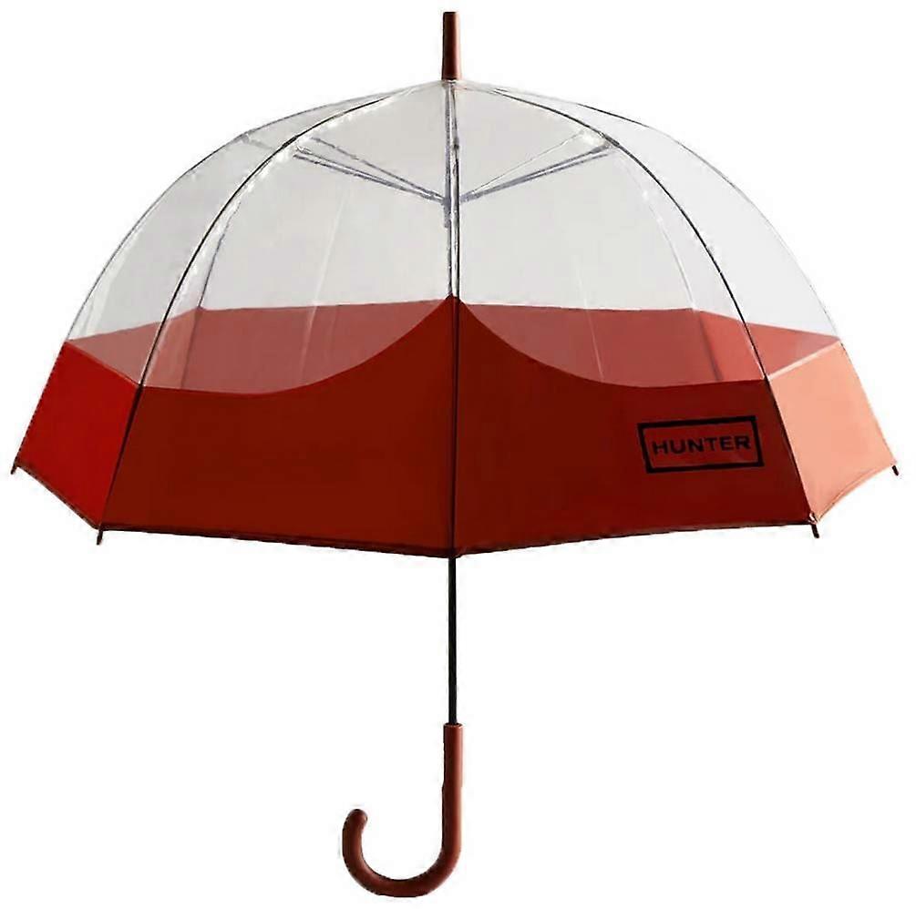 Hunter Transparent Moustache Bubble Umbrella - Military Red