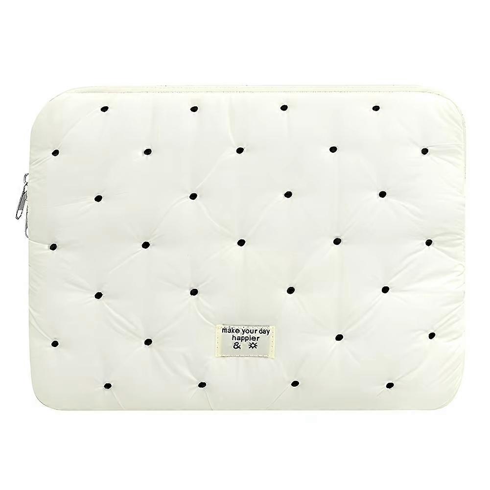 Portable Laptop Case with Zipper Laptop Storage Bag Computer Carrying Bag for Macbook/IPad/Samsung White