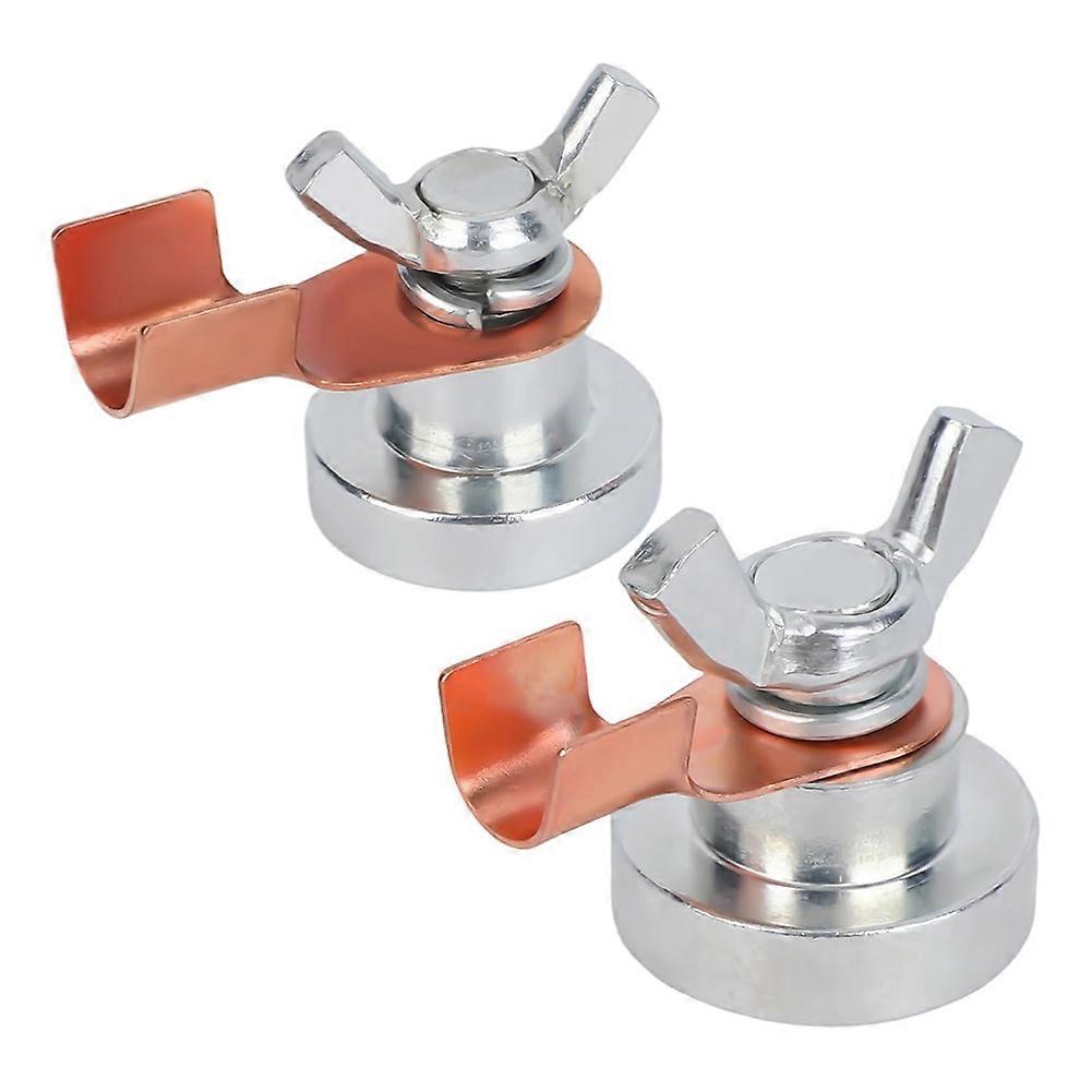 2pcs Welding Magnetic Grounding Clamp, Efficient Welding Support Clamp Tool Attachment Suction Weld Accessories