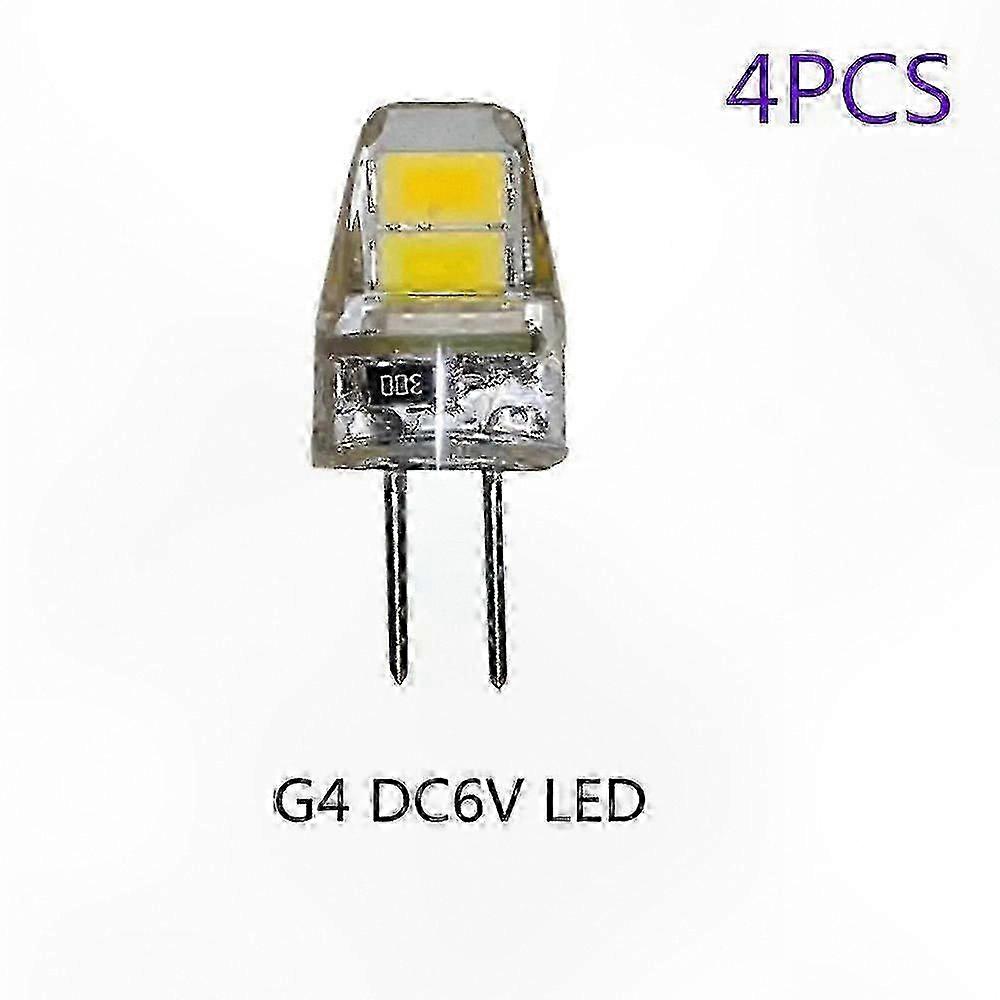 Lot de 4 ampoules LED G4 6V pour microscopes et instruments - Source lumineuse de remplacement 6V CC