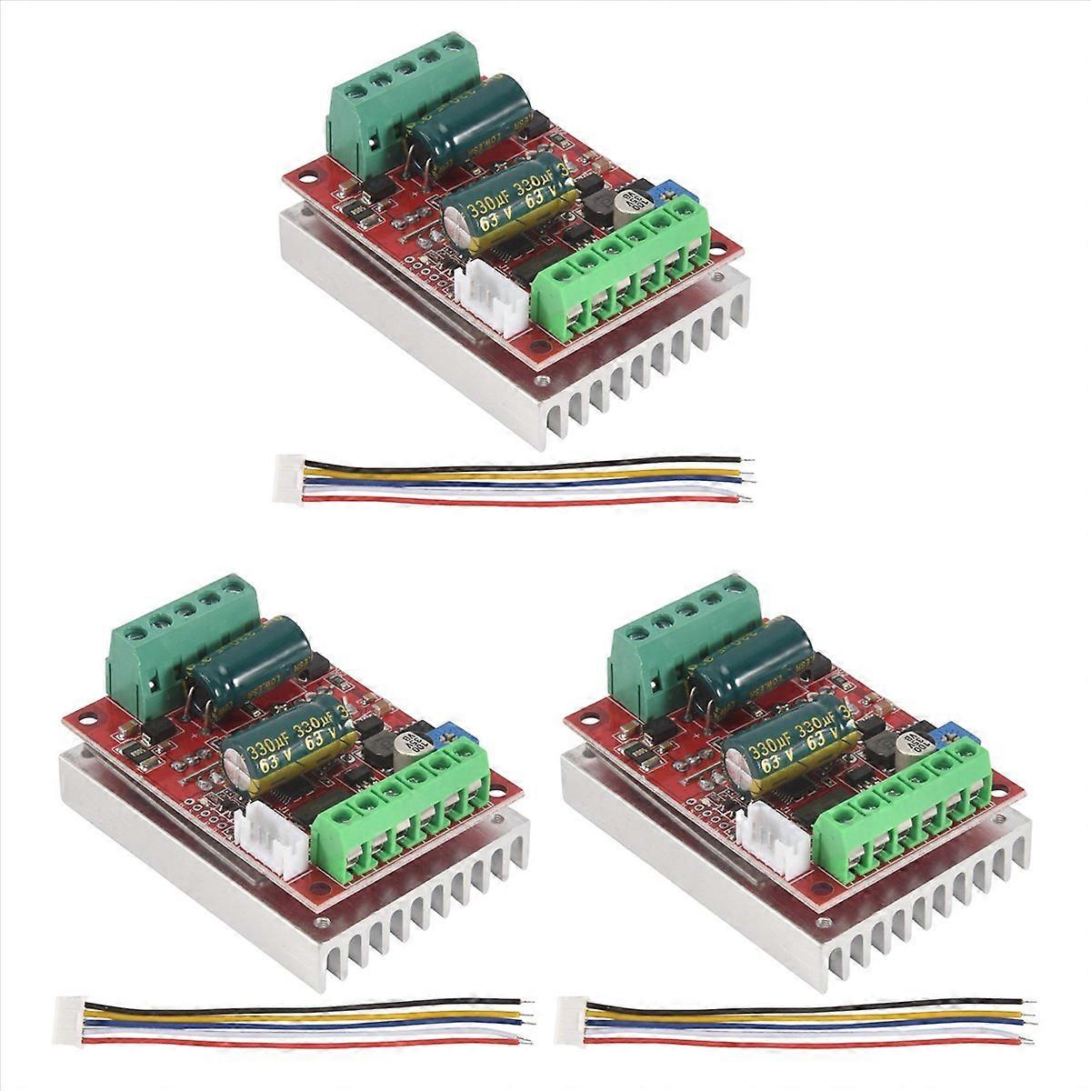3X DC 6-60V 400W BLDC Three Phase DC Brushless Motor Controller PWM Hall Motor Control Driver Board 