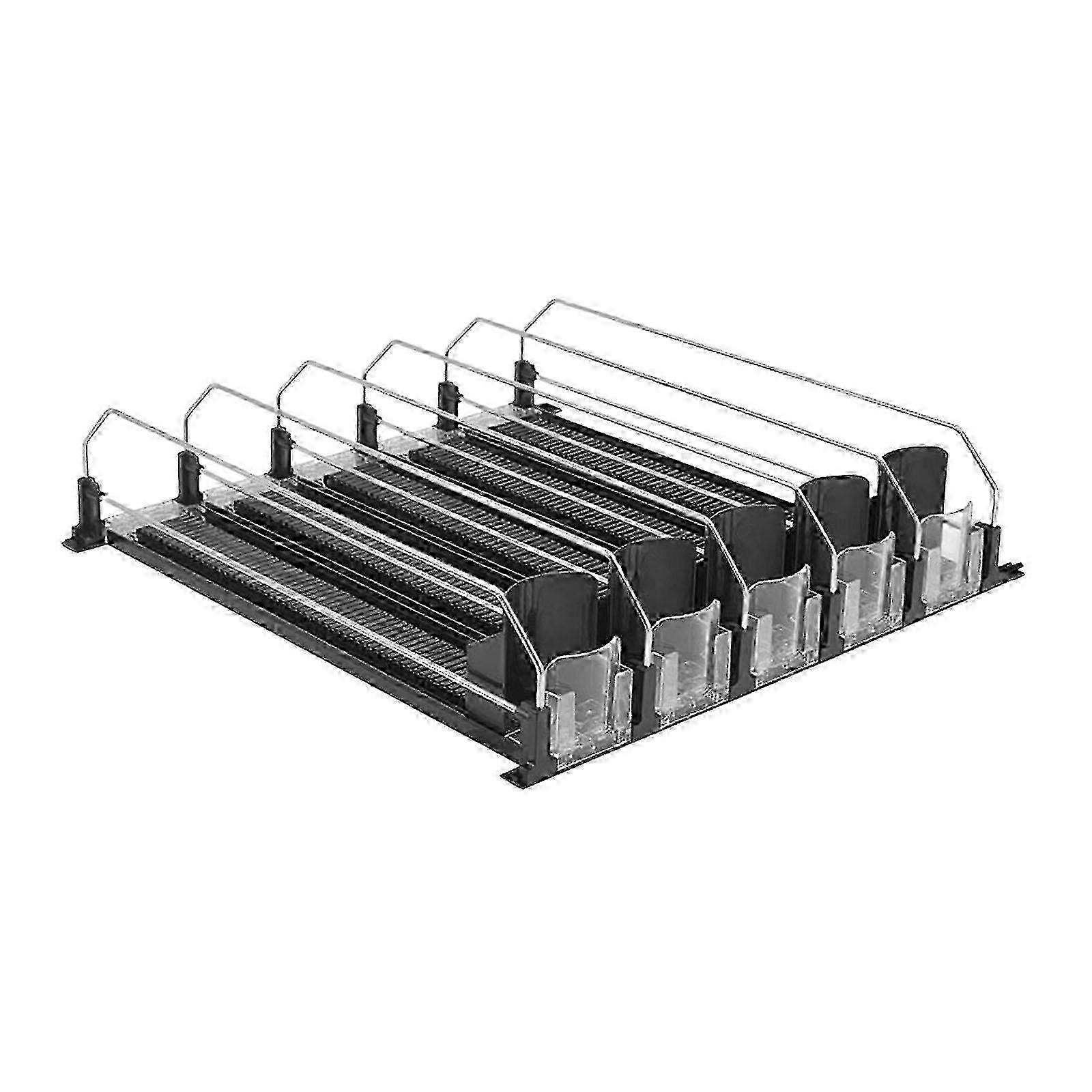 Spring Loaded Beverage Organizer for Fridge in Restaurants and Garages