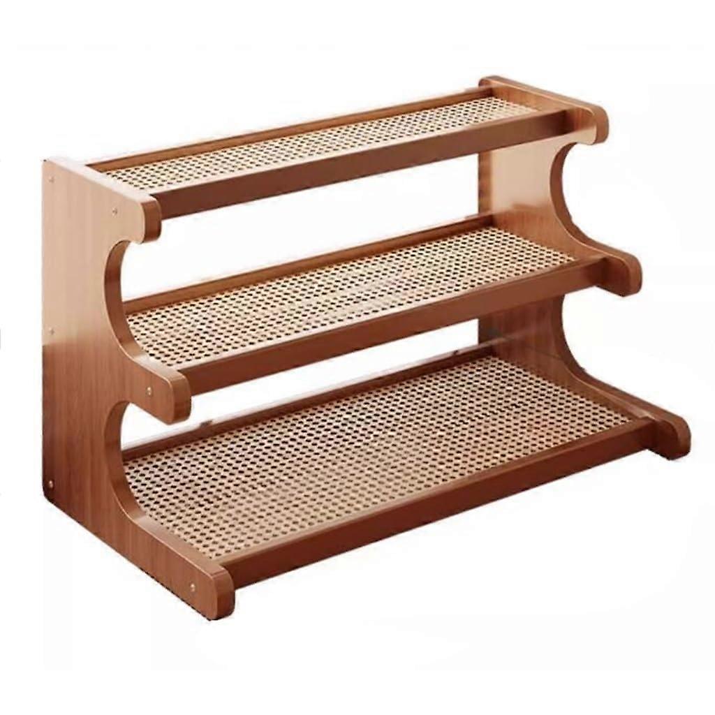 Bamboo Coffee Mug Display Shelf 3Tier Countertop Spice Rack Organizer for Kitchen