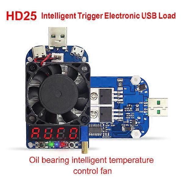 HD35 HD25 Trigger Electronic Load Resistor USB Discharge Battery Tester 35W for QC2.0/3.0 Trigger adjustable Voltage Current