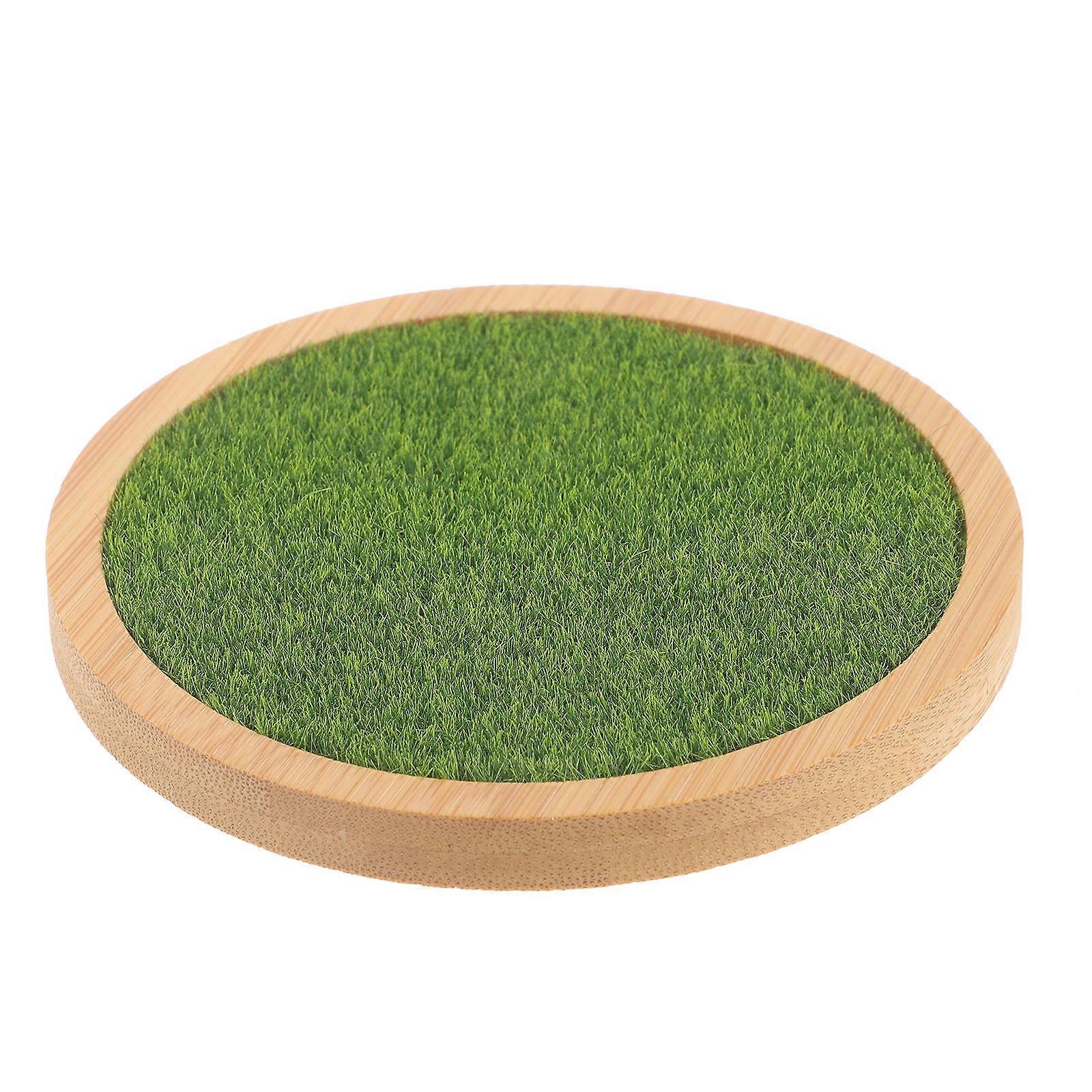 Grass Display Stand Wood Plastic for Display Rack 4Pcs Simulation Grass Base