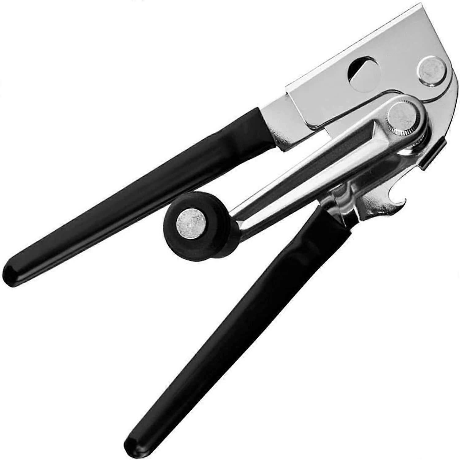 Manual Can Opener Stainless Steel Heavy Duty Adjustable for Large Cans with Safe Smooth Cutting