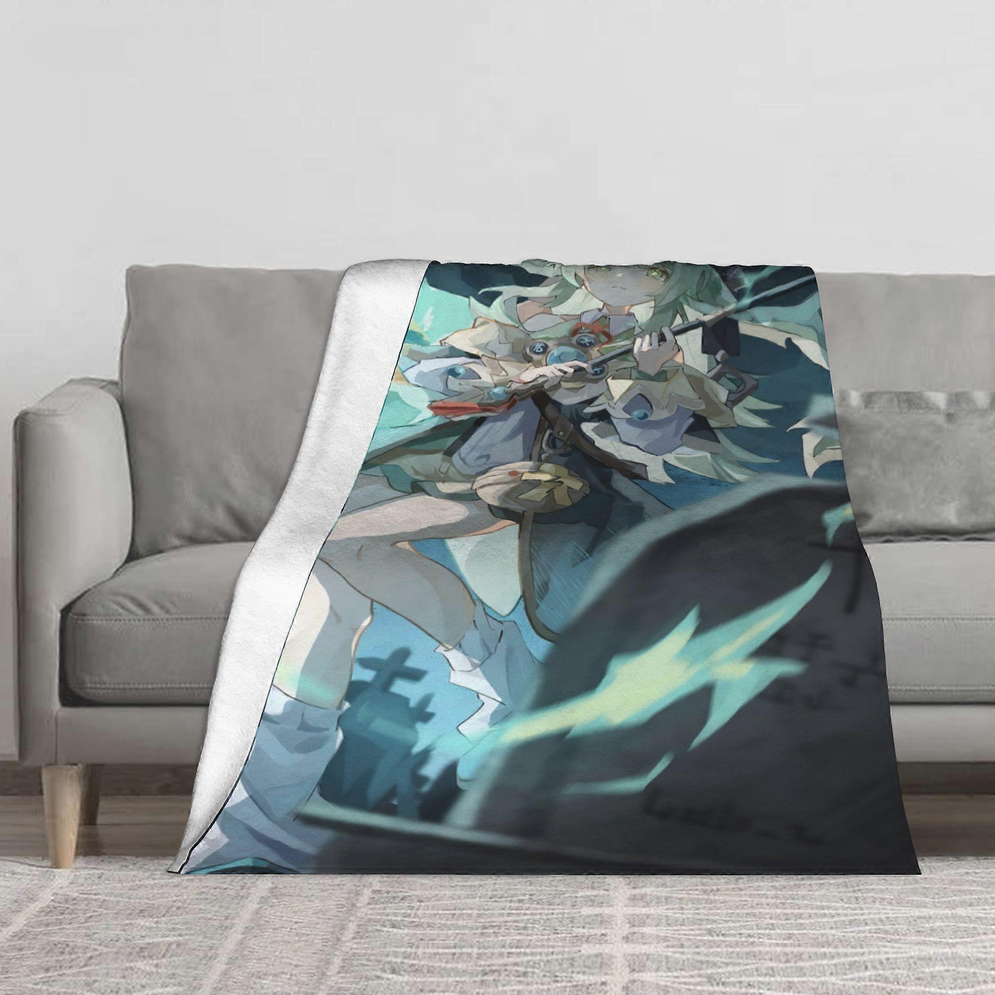 Huohuo Style Flannel Blanket, Double-Sided Thickened Cryptographic Technology, Soft and Warm for All-Season Use, No Extr-AZXCV428