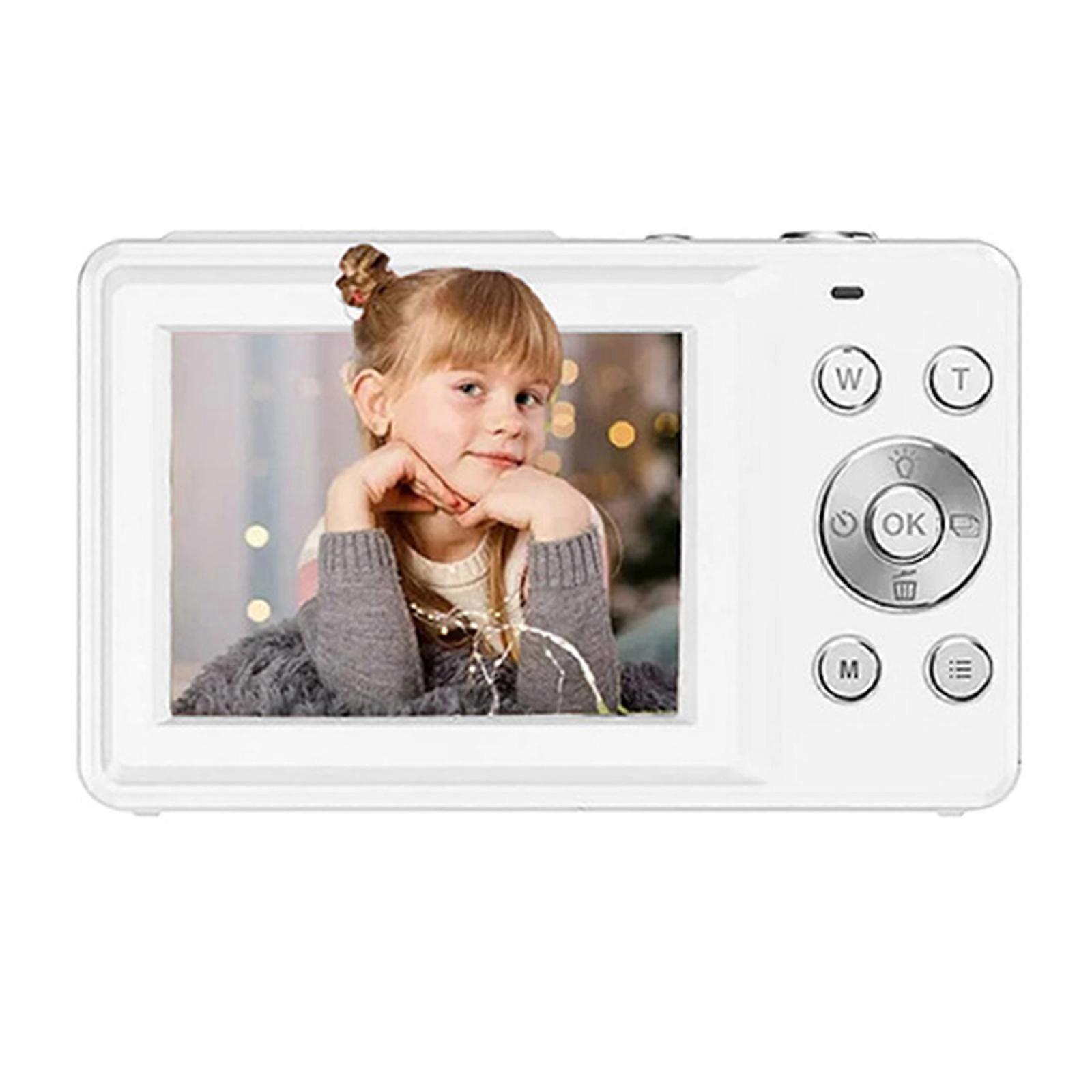 4Kデジタルカメラ、64MP、2ディスプレイ、16倍ズーム、ポータブル、小型ポイント、撮影、Vlogger、コンテンツクリエーター向け、ホワイト