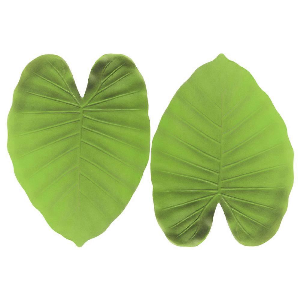 Turtle Back Leaf Placemats Green Monstera for Kitchen 2Pcs Set