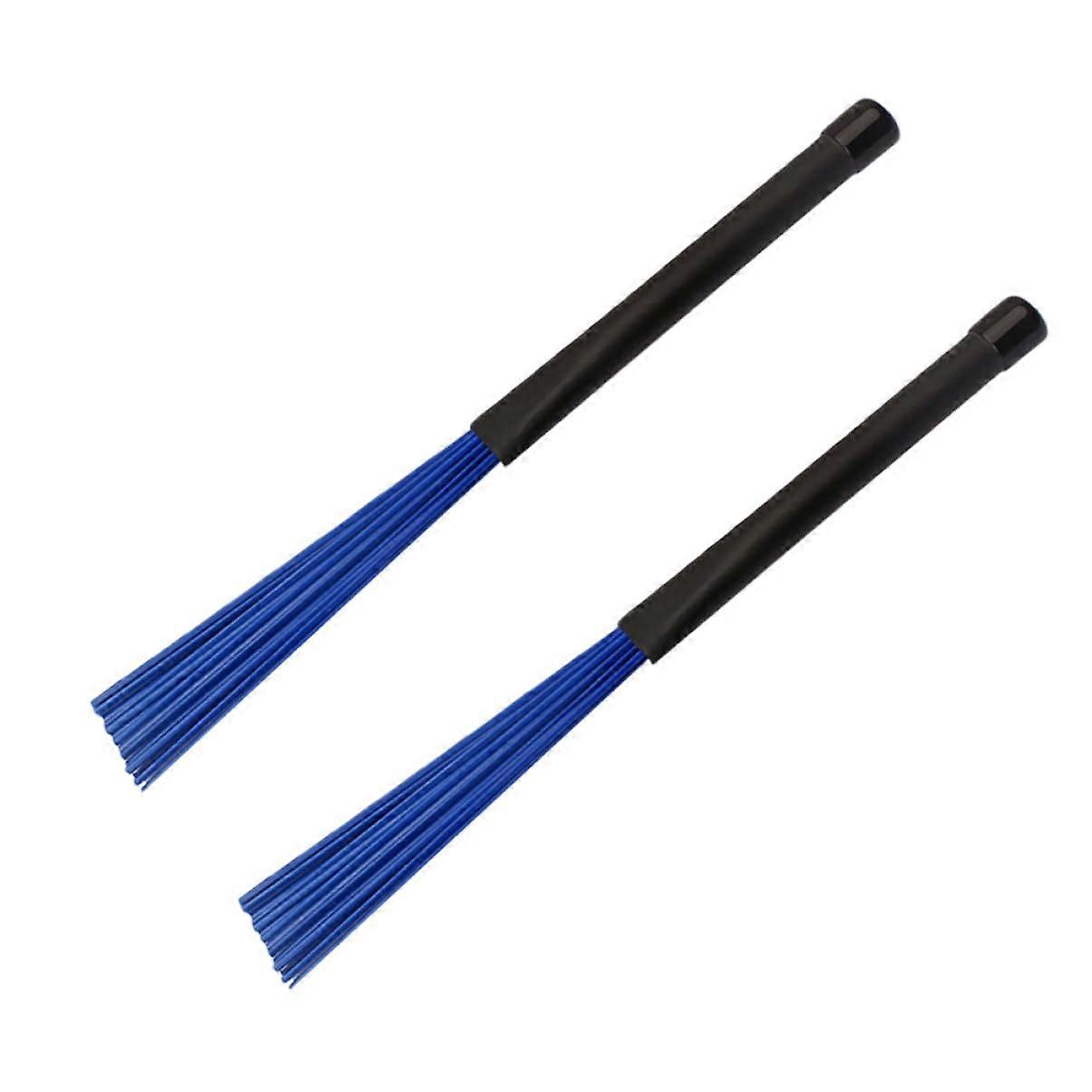 2 Pack Jazz Drum Brushes with Nylon Bristles and Holder Set for Percussion Practice and Performance